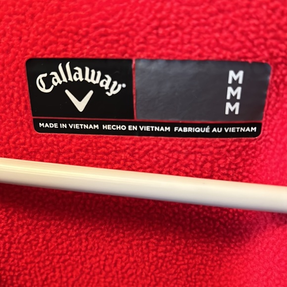 Callaway golf 1/4 zip pullover. Burgundy with grey accent color. Men’s medium. - Picture 3 of 4